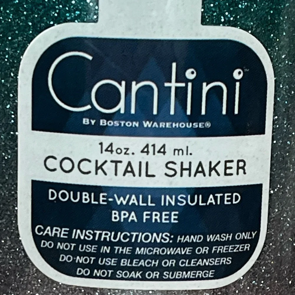 Cantini Colorful Cocktail Shaker 14oz Double Wall BPA Free